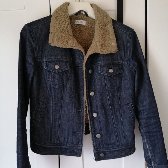 Gap 1969 Women's Sherpa Lined Denim Jacket - Picture 1 of 2